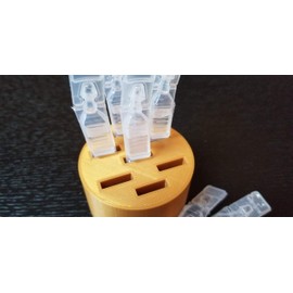 Round Eye Drop Vial Holder - Holds Seven (7) Vials - Perfect to Help Keep Track of Your Daily Usage, While Keeping Eye Drop vials Upright & conveniently Available - Made in USA - Znet3D (Gold)