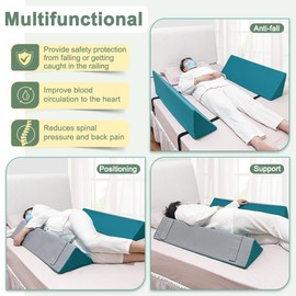 KAAMOS Bed Rail Foam for Elderly Bed Guard Rails Foam Bolsters Wedge for Adults Bed Bumpers Hospital Bed Rail Pads Elderly Pillow to Prevent Falling Medical Safety Wedges for Positioning