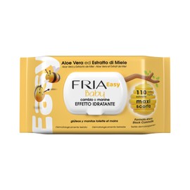 Fria Easy Baby Nappy Changing Wipes with Aloe Vera and Honey Extract with Skin Moisturising Effect, Dermatologically Tested, Pack of 110 Wipes