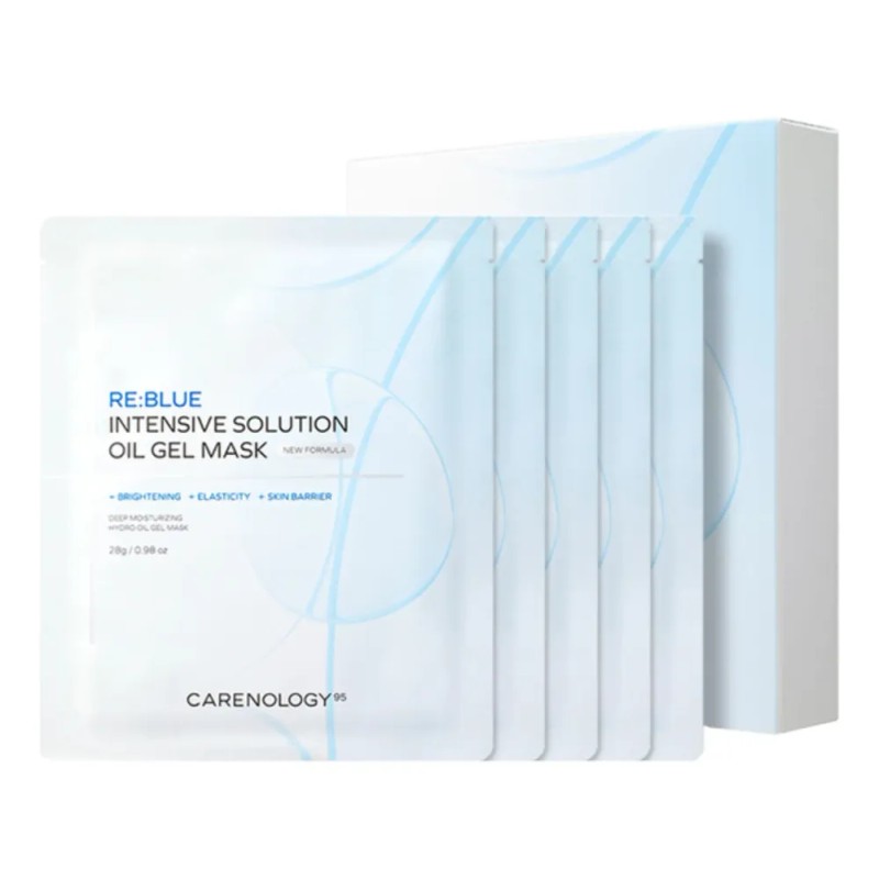 Pack 5 Mascarillas Faciales Carenology95 Re:blue Oil Gel