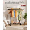 Sakugi Double Rods Clothes Rack - Metal Clothing Rack with