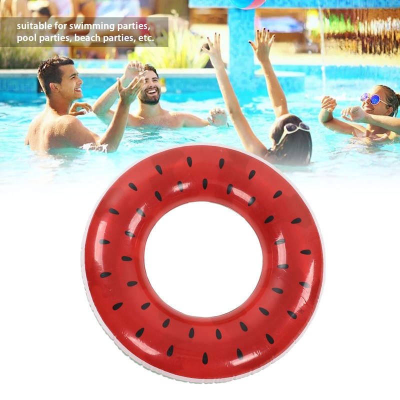 Watermelon Pool Float 16.5in Inner Diameter Inflatable Watermelon Design Eco