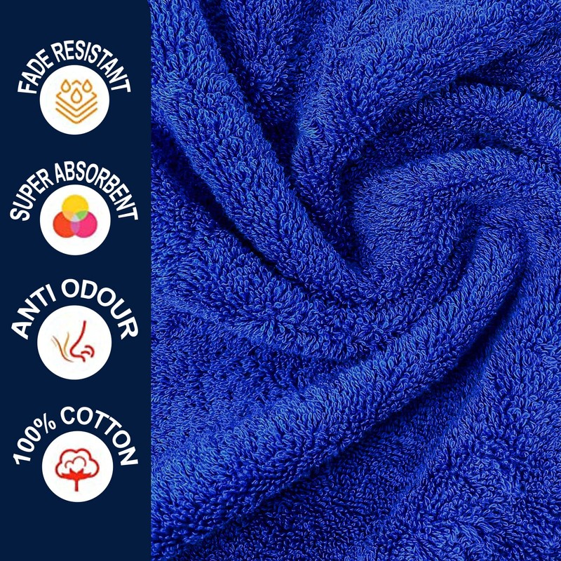 Towelogy® Premium Large Hand Towels Set 100% Combed Ring Spun