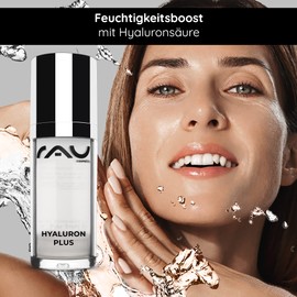 Hyaluronsäure Serum Hochdosiert - Anti-Aging für Männer und Frauen mit Soforteffekt - RAU Hyaluron Plus 30 ml