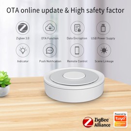 Tuya ZigBee 3.0 Hub: WiFi Smart Home hub, Zigbee Hub Gateway, Smart Life App & Voice Control, Intelligent Home Bridge, Smart Remote Controller Compatible with Alexa Google Assistant (Wired)