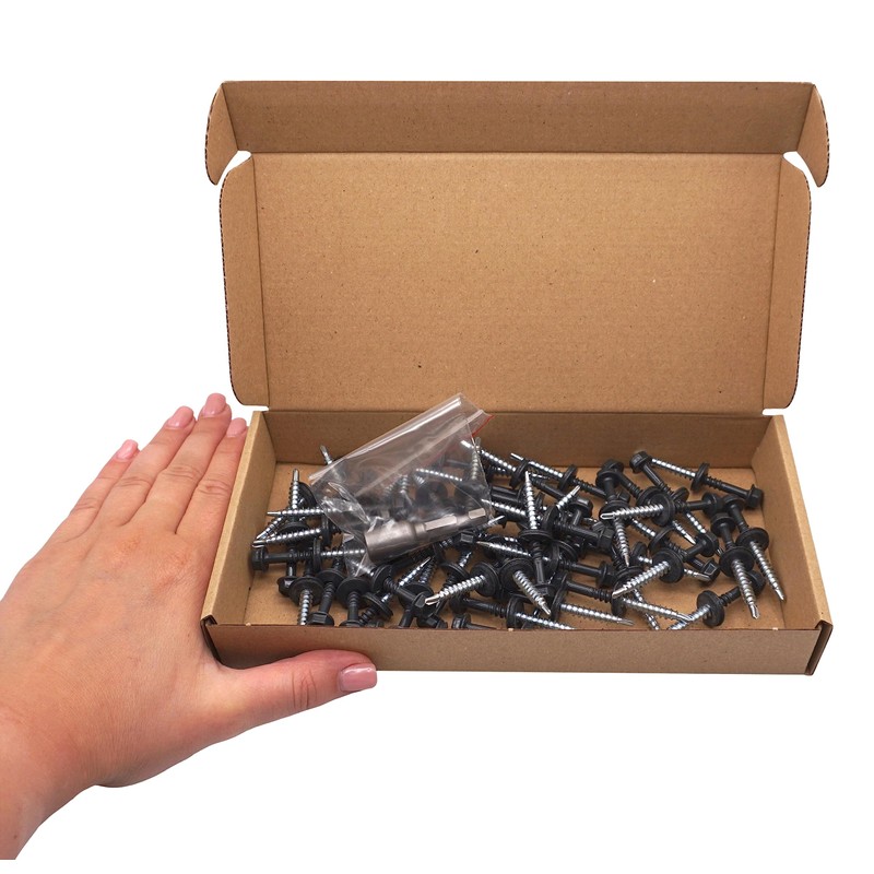 SKIR'CO (Pack of 50) Painted Roofing Screws 4.8 x 50