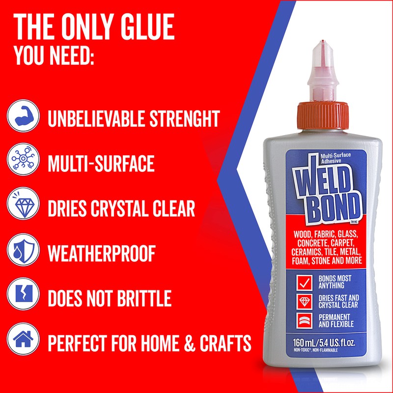 Multi-Surface Non-Toxic Adhesive Glue. Bonds Most Anything ! Glue Gallon