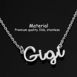 HUTIMY Gigi Necklace for Grandma Women Best Gigi Ever Mothers Day Gifts Ideas Gigi Necklaces