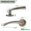 EAI Nickel Internal Door Handle | 1 Pair Satin Nickel