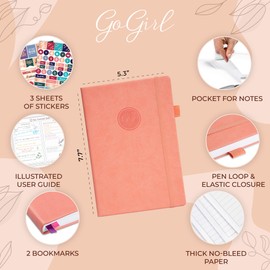 GoGirl Budget Planner – Monthly Financial Planner Organizer Budget Book. Expense Tracker Notebook Journal to Control Money, Compact (Peach Pink)