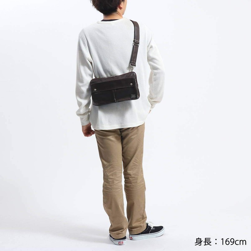 Porter 707-07144 2-Way Shoulder Bag, Clutch Bag, Freestyle, 4. Camel