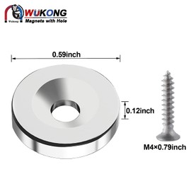 Wukong Small Magnets 20pcs Mini Strong 15x3mm for Magnetic Plate, Kitchen, Refrigerator and Tool Room