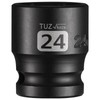 1/2 Inch Drive 24mm Shallow Impact Socket, Chrome Molybdenum Alloy