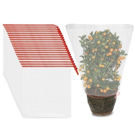 ENPOINT Plant Protector Bags, 20PCS 2.3 Ft x 2.3 Ft Large Fruit Protection for Tree Watermelon Bananas Cantaloupe, Nylon Mesh Insects Birds Critters Netting Barrier for Plants
