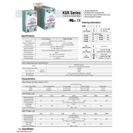 KSR5060ZD, Solid State Relay, Over Temperature Alarm, Single Phase, Zerocross, Input 4-32VDC, Load Voltage 90-480VAC, 60A, 5000 Dielectric Strength