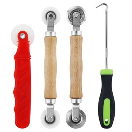 4 pieces, tool retractor roller for piping, fly screen, piping tool, spline roller, tool retractor for piping, rubber cord, double wheel piping roller, sealing roller for windows