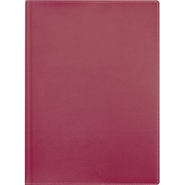 BRUNNEN Book Calendar Model 796 (2025), 2 Pages = 1 Week, A5, 128 Pages, Calendar Cover, Faux Leather, Red
