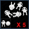 INFINAUTO 5pcs Car White Hood Prop Rod Support Rivet Clips