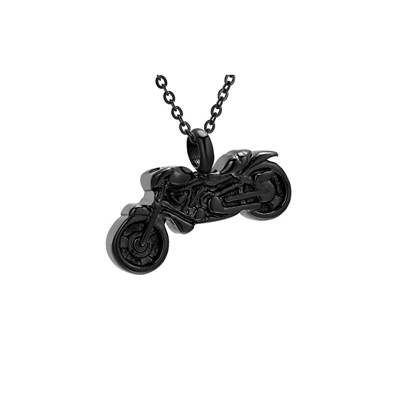 Motorcycle Cremation Jewelry for Ashes Pendant Locket Stainless Steel Keepsake