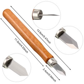 Mudder 6 Pieces Marking Knife Woodworking Marking Knife Thin Blade Dual Double Bevel Striking Cutter Hardened Mn-v Steel Heat Treated Striking Cutter