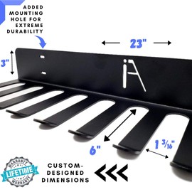 IRON AMERICAN Omega BEAST Gym Storage Rack, Weight Room Organizer Gym Accessory Storage, 11 Prongs, 23 Inches, Heavy Duty Steel, Multi-Purpose for Bands, Barbells, Workout Equipment, Hardware Included