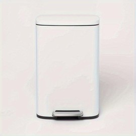 New 45L Rectangular Step Trash Ca - Color: Silvery