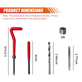 ZIMISI 30PCS M6 x 1.0mm Thread Repair Insert Kit, Stainless Steel Helicoil Inserts Set, Compatible Hand Tool Set, M6 Thread Metric Helicoil Repair Kit Assortment for Car Repairing