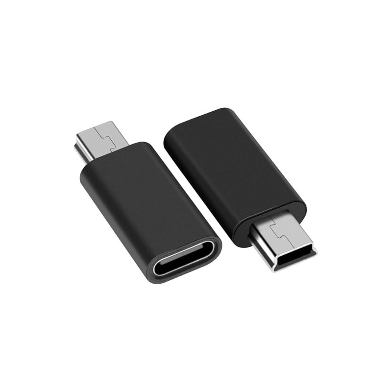 leizhan Mini USB Male to USB-C Female, OTG Adapter Mini