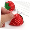 TEHAUX 6Pcs Compact Strawberry Pin Cushions Cute Sewing Needlework Accessories