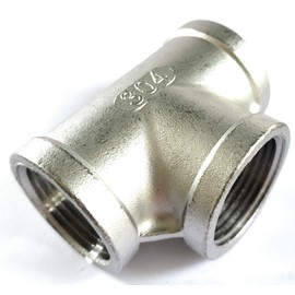 MaestrodAcqua Stainless Steel 304 Pipe Fitting Equal Tee 3/4" Female NPT Pack of 5)