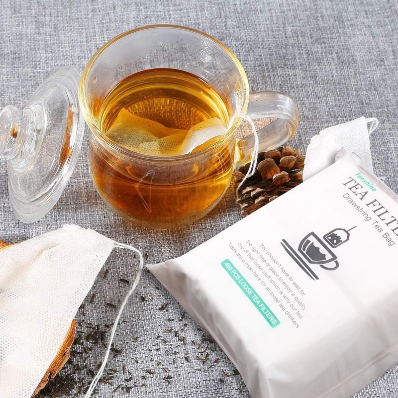 400 Pcs Tea Filter Bags Disposable Empty Tea Bags Cotton