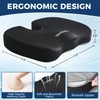 LNKDE Memory Foam Seat Cushion, Ergonomic Design, Black