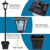 72" Solar Outdoor Light with Planter,Waterproof Solar Post Lamp Ligts,Solar