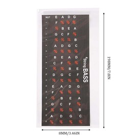 JTKREW 2 Sheets Bass Fingerboard Sticker Paper Guitar Bass Chord Stickers Bass Scales Stickers Fingerboard Note Labels Bass Guitar Sticker Bass Fingerboard Sticker