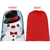 BeeGreen Snowman Christmas Gift Bags Santa Sack Drawstring Gift Bags