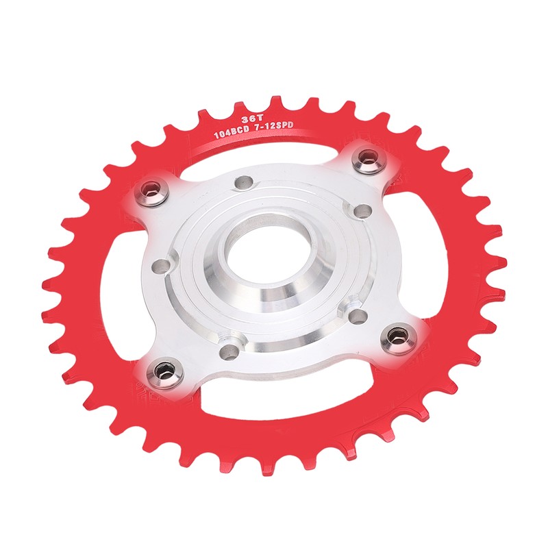 104BCD 36T Chainring Conversion Kit Aluminum Alloy Mid Drive Chainring