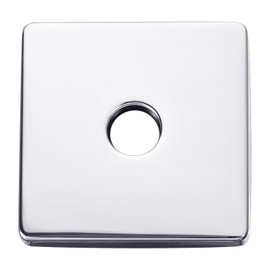 QUARKZMAN Square Shower Faucet Faceplate, 3.5" Stainless Steel Rosette to Cover Gaps and Holes, Fits All Standard 20mm Diameter Pipes, Silver
