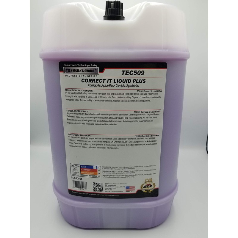 Technicians Choice TEC509 Correct It Liquid Plus (5 Gallon)