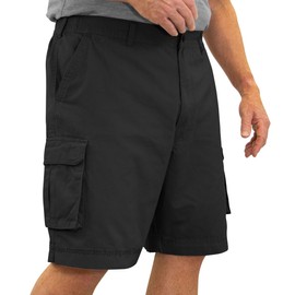 ROCXL Big & Tall Men's Cargo Shorts Size 56 Black - Expandable Waist