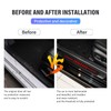 Car Door Sill Protector for RAM 3500, 4Pcs Reflective Carbon