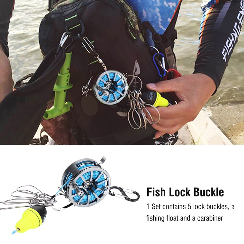 Fish Lock Buckles 6m 5 Locks Chain Stringer with Float