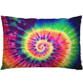 EKOBLA Throw Pillow Cover Art Abstract Tie Dye Yellow Green Red Color Modern Contemporary Design Ink Painting Decor Lumbar Pillow Case Cushion for Sofa Couch Bed Standard Queen Size 20x30 Inch