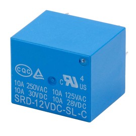 Heschen Heschen PC Board Relay SRD-12VDC-SL-C DC 12V Coil SPDT 10A 250VAC 5 Pin terminals 2Pack