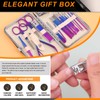 Rustark 18Pcs Rainbow Manicure Pedicure Kit Professional Stainless Steel Nail