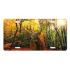 Wildlife Vanity Aluminum Front License Plate (Deer in Fall Forest)