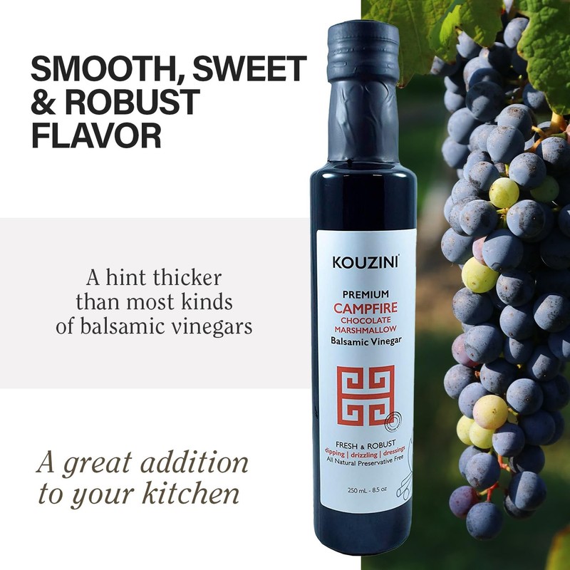 Kouzini Ultra Premium Chocolate Marshmallow Balsamic Vinegar (250ML Bottle)