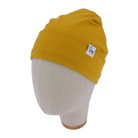 Gorro de punto con forro de satén sedoso para recién nacidos, bebés, niñas y niños pequeños, gorros para la salud del cabello, 008 Cott Mustard, 6-3T