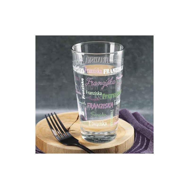 Herz & Heim® Drinking Glass with Name in Various Fonts