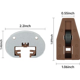 LONTAN 10 Pack Drawer Track Guide and Glides with Wheel and Metal Backing Drawer Stop for Commercial kenlin Rite-Trak II 168 Replacement Repair Part for Dresser Center Mount Drawer Slides