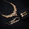 ABDOT Clear Rhinestone Bridal Jewelry Sets for Women Crystal Necklace